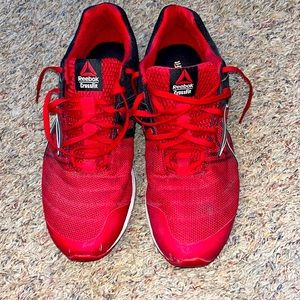 Red Reebok CrossFit shoes